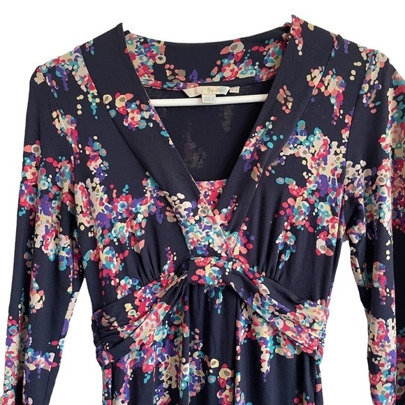 BODEN NAVY PATTERNED 3/4 SLEEVE DRESS - Picture 2 of 5